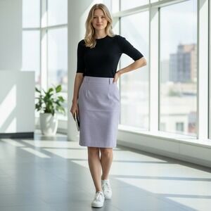 Ann Taylor Petite Lavender Purple Textured Pencil Skirt 4P New 29746101